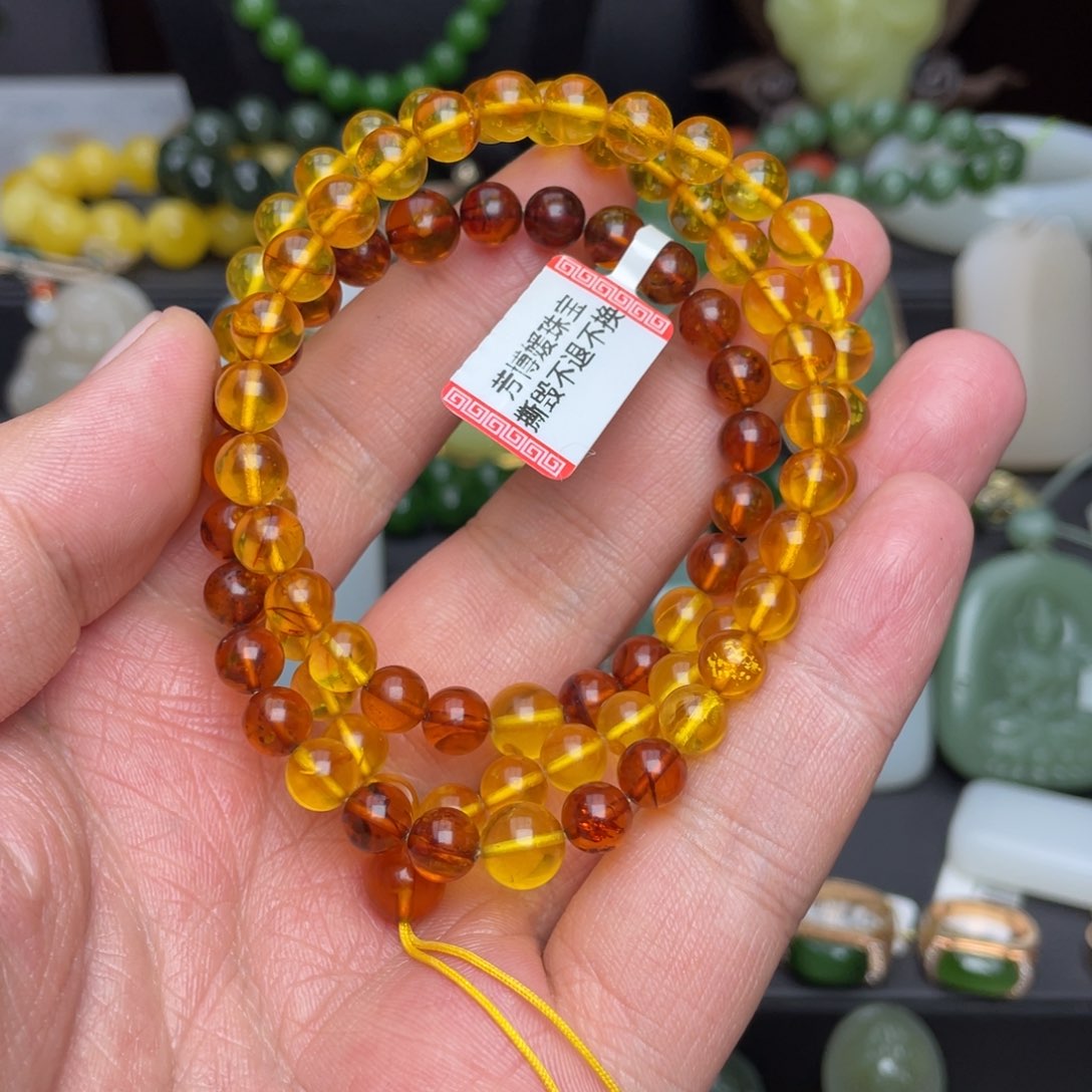 琥珀颈饰未镶嵌Sm16项链