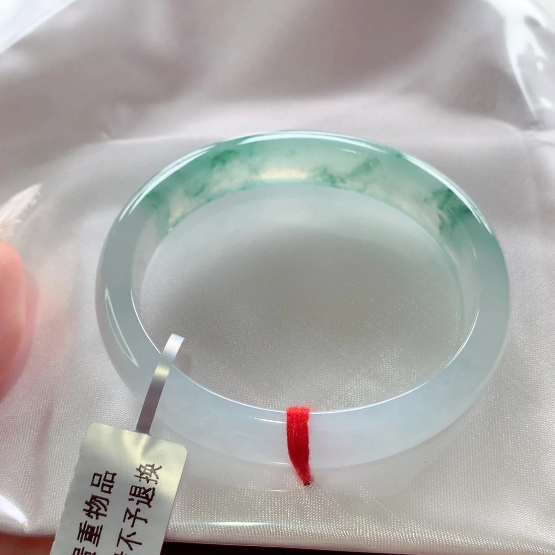天然缅甸翡翠A货手镯贵妃53