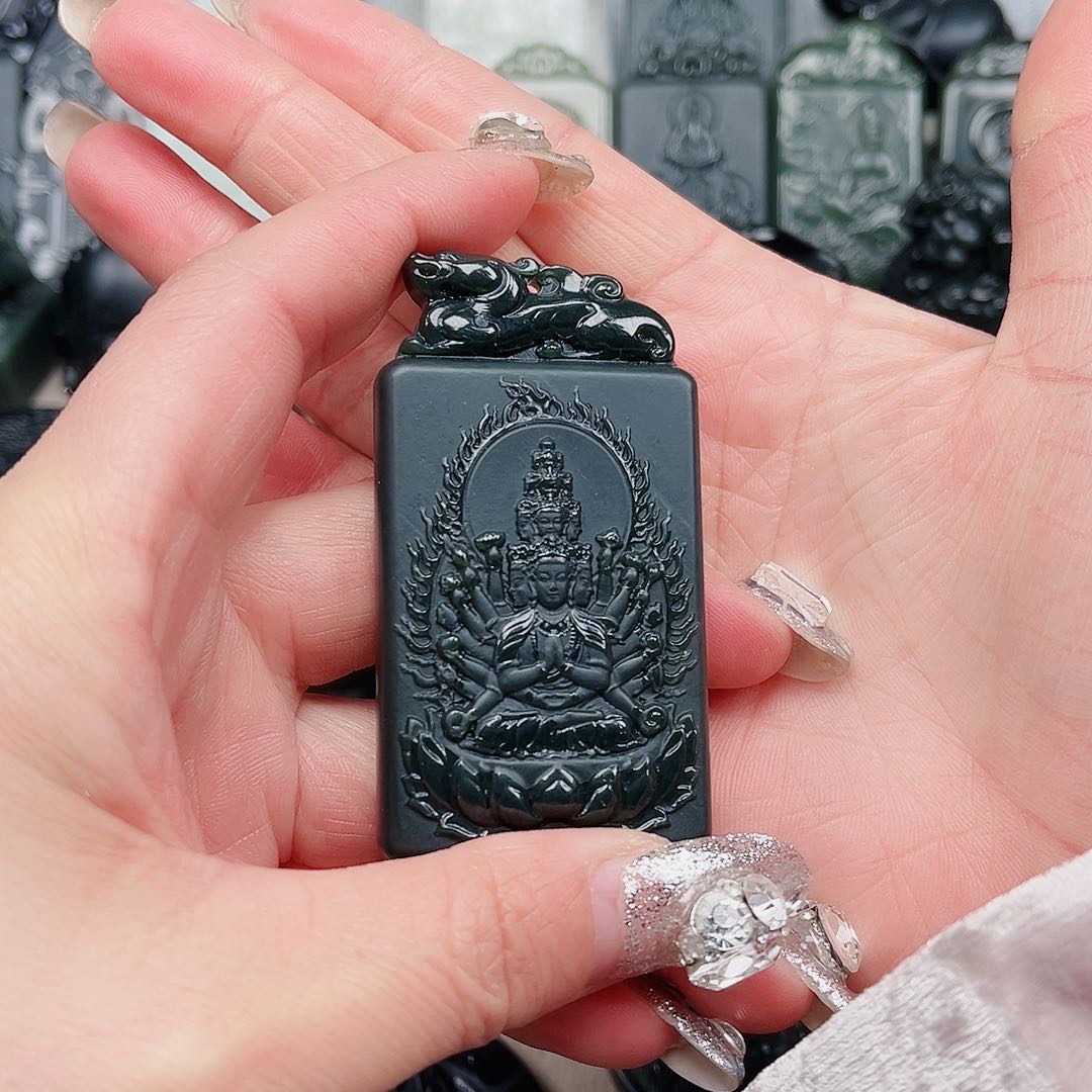 和田玉（青玉）颈饰未镶嵌