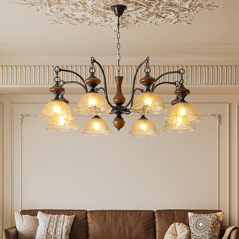 摩灯会 客厅吊灯 中古法式2025新款大厅主灯别墅挑空复古护25053