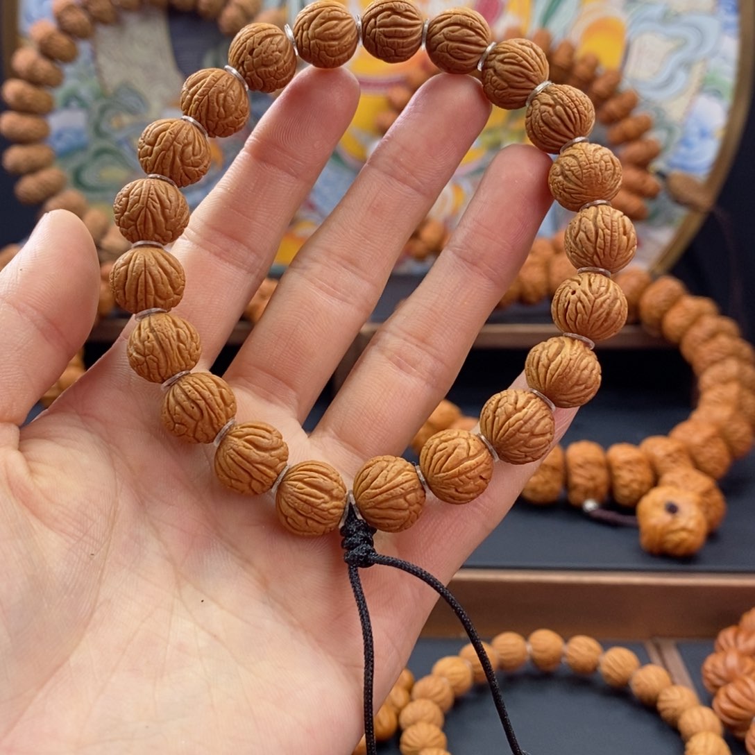 桃核手串龙纹桃核野生籽