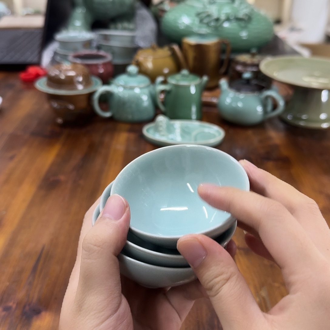 龙泉青瓷茶器微瑕8301