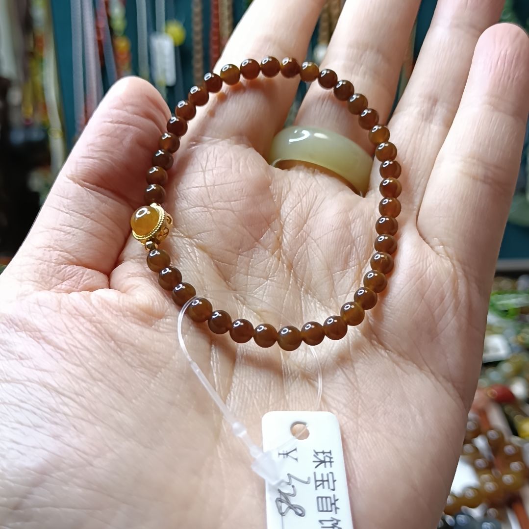 和田玉手链未镶嵌猫**徒