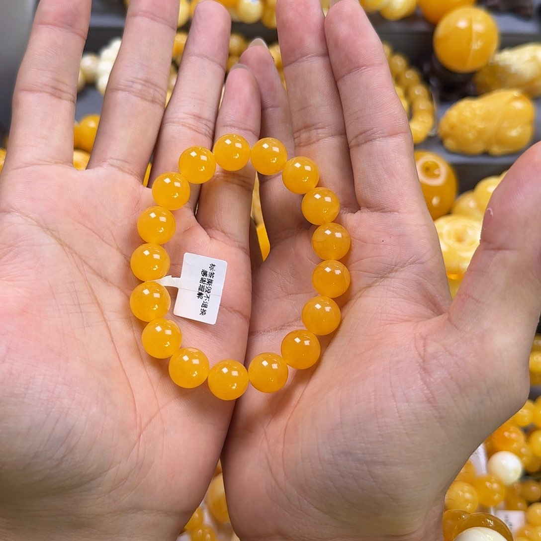 蜜蜡珠宝奇石未镶嵌同料12mm