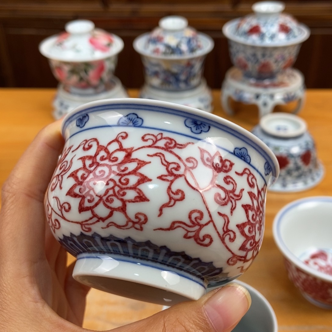 手绘现代茶具非古董