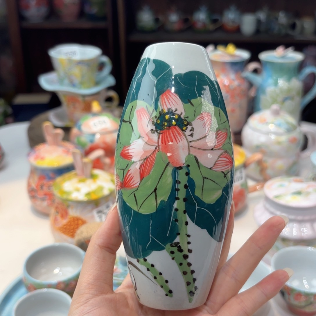 景德镇手绘高温釉下彩陶瓷茶具