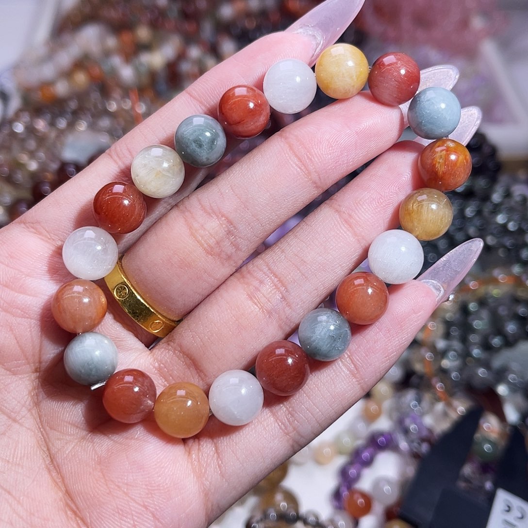 水晶手链未镶嵌彩兔毛10