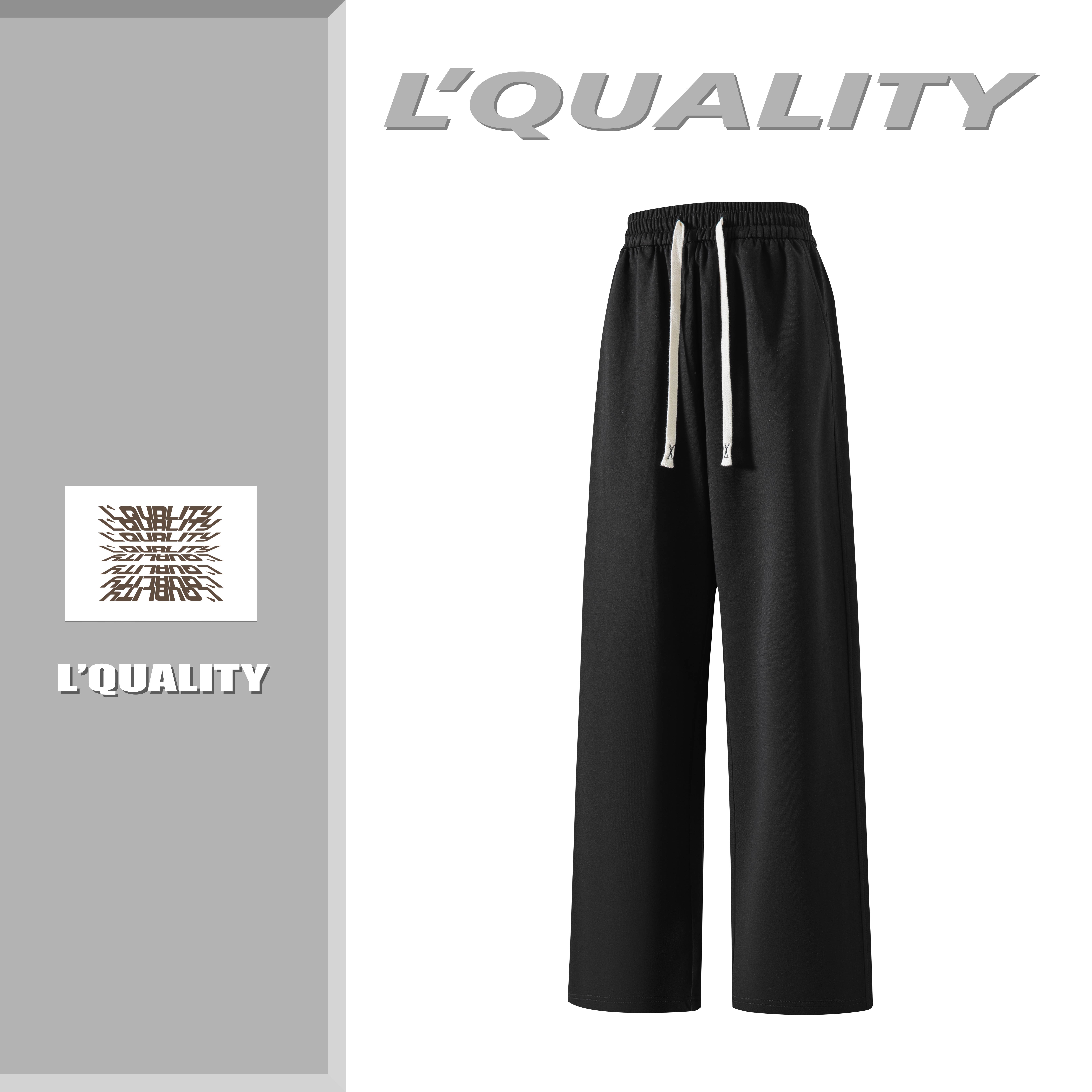 潮牌2025新款直筒秋季穿搭宽松男女同款柔软垂顺直筒裤休闲卫裤b