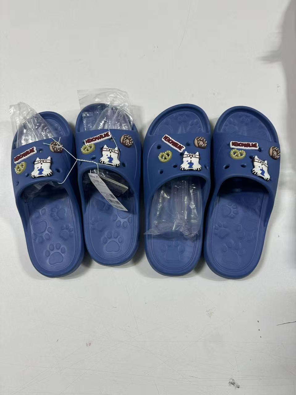 清<蓝色>一体成型拖鞋  底厚大约2.5EVA情侣静音 