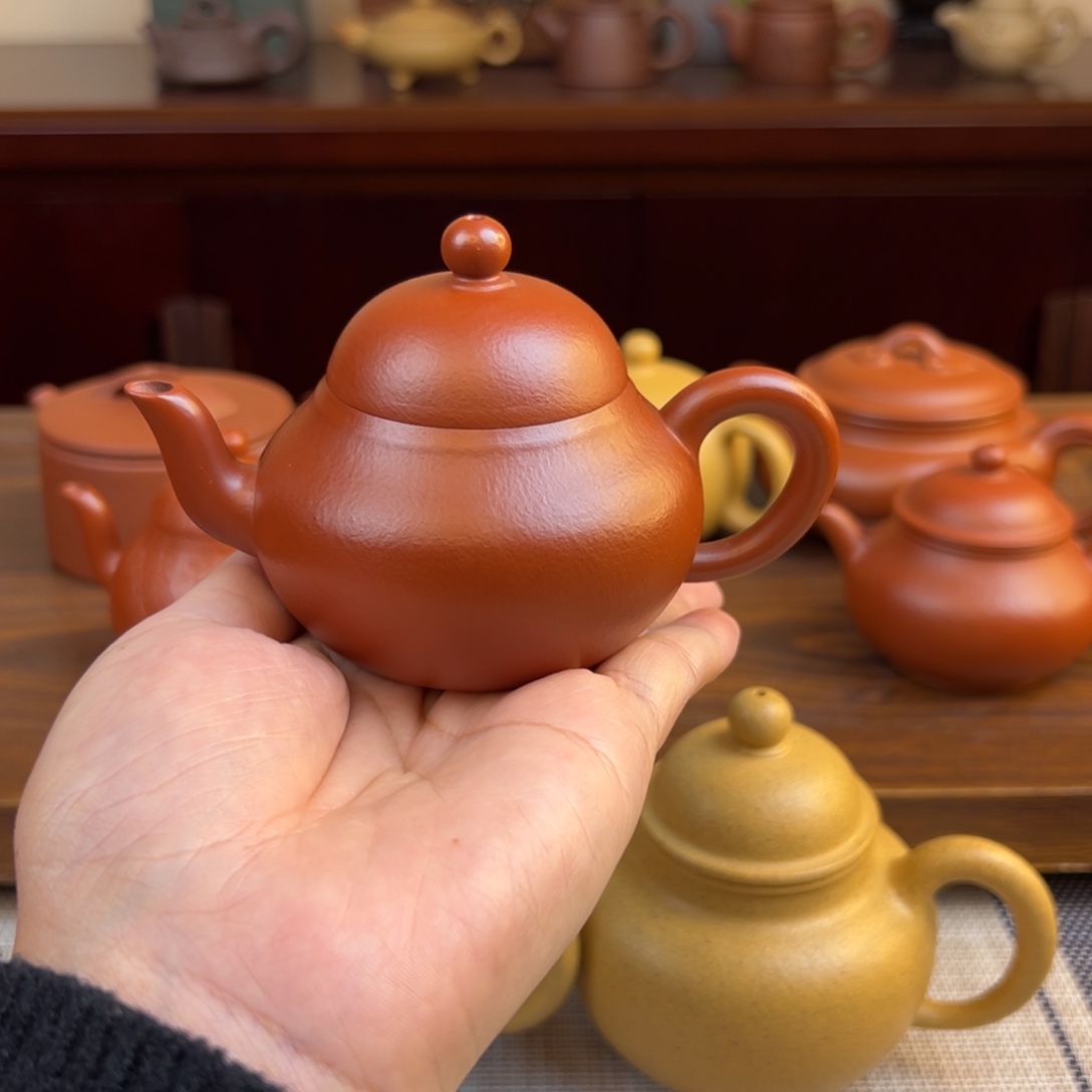 茶壶紫砂朱泥梨全手150cc