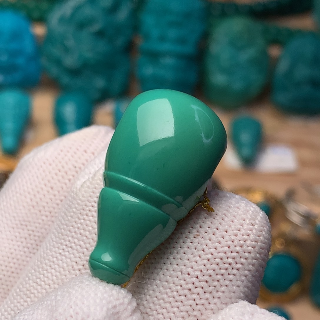 未镶嵌绿松石珠宝奇石15mm