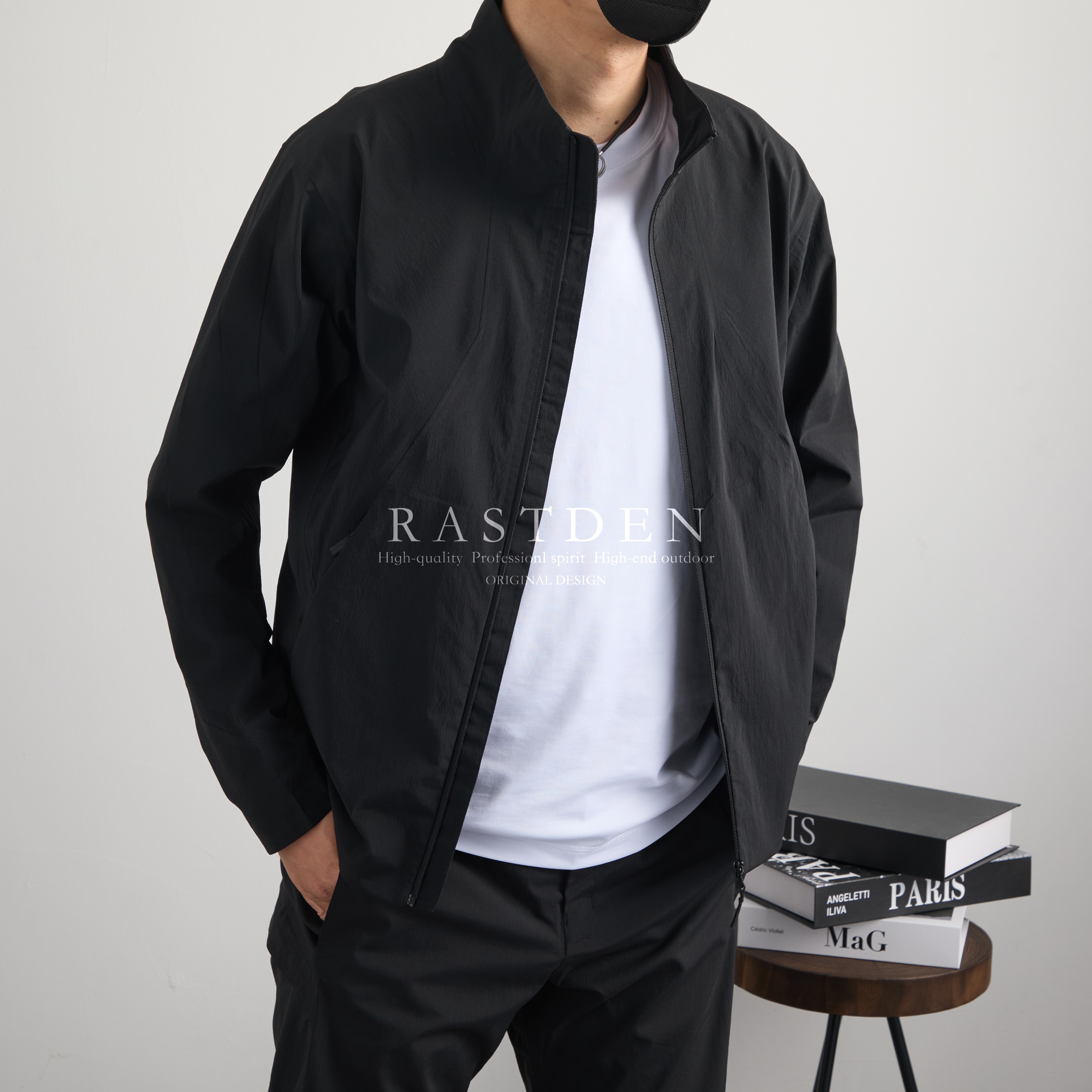 镇店级男士春秋商务休闲行政夹克轻薄男子立领户外运动防风男外套