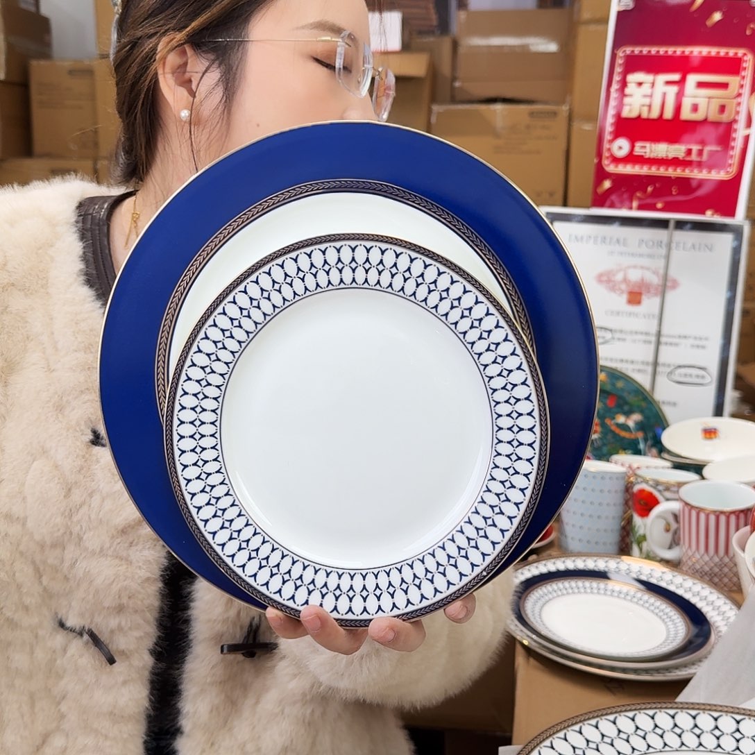 骨瓷高骨骨瓷8英寸20cm平盘一只➕10.5英寸平盘27cm瑕疵不忒不还