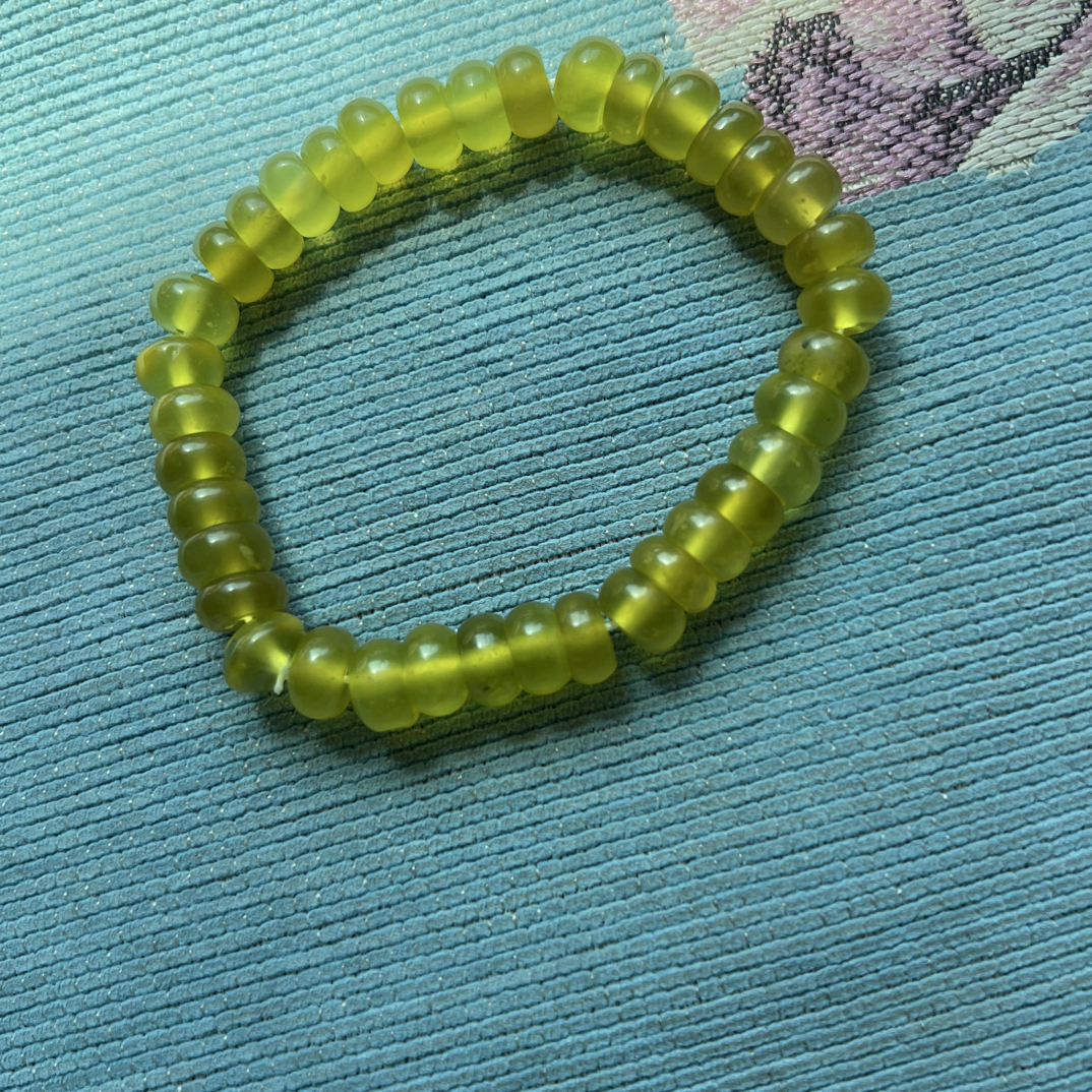 黄金玉算盘珠手串岫玉精品