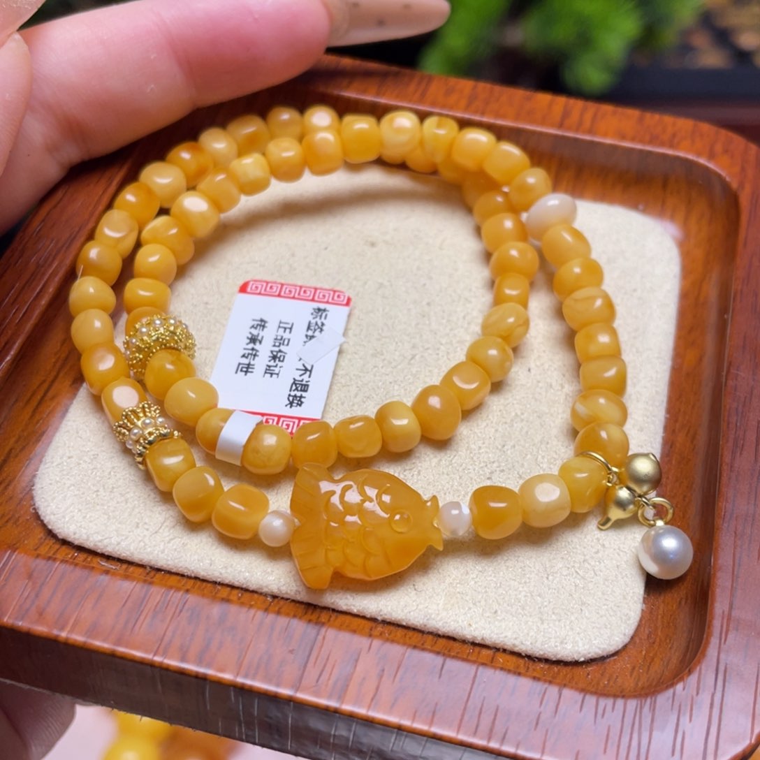 蜜蜡手链未镶嵌手串