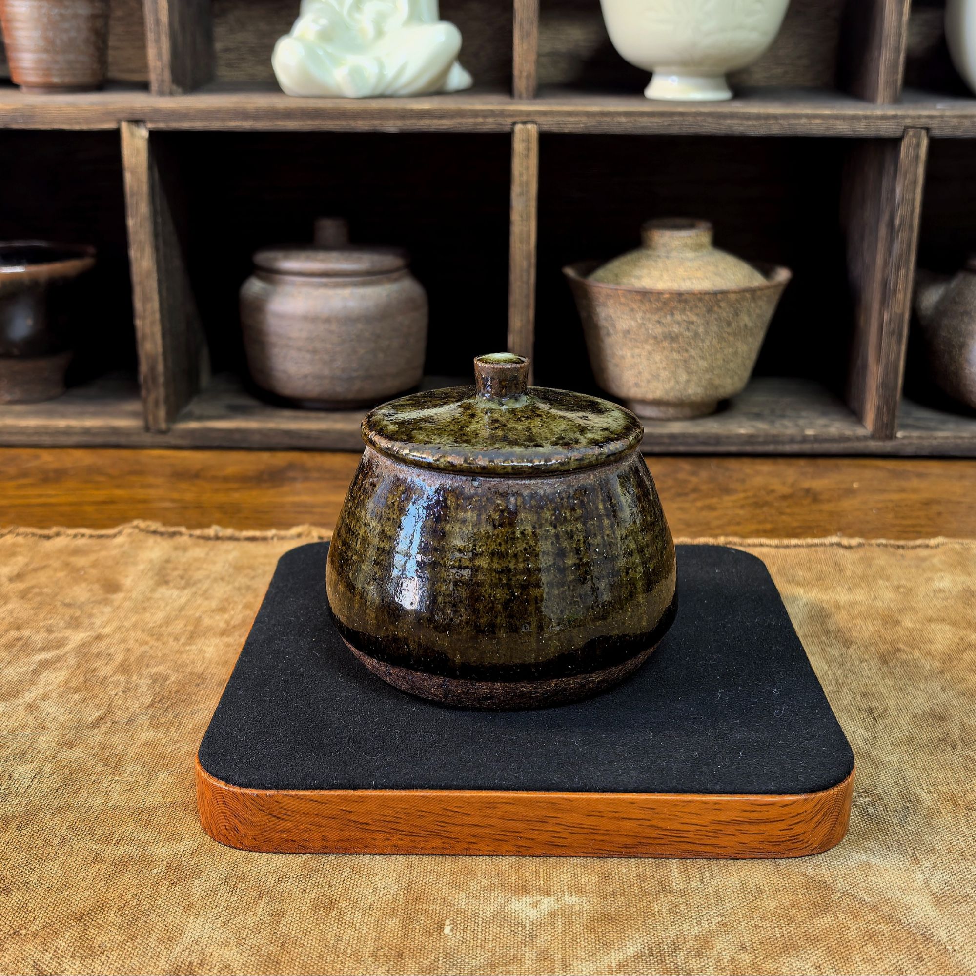 茶叶罐醒茶罐河北曲阳特色粗瓷复古陶瓷全手工纯手工