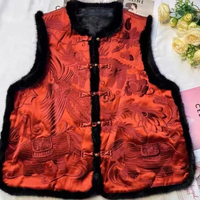 璇子-今时锦瑟｜新中式国风女装马甲秋冬季新款2024D443