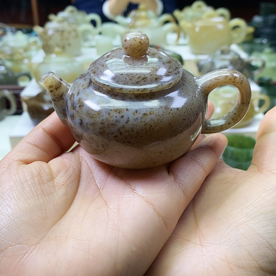 和田玉茶壶 微瑕未镶嵌