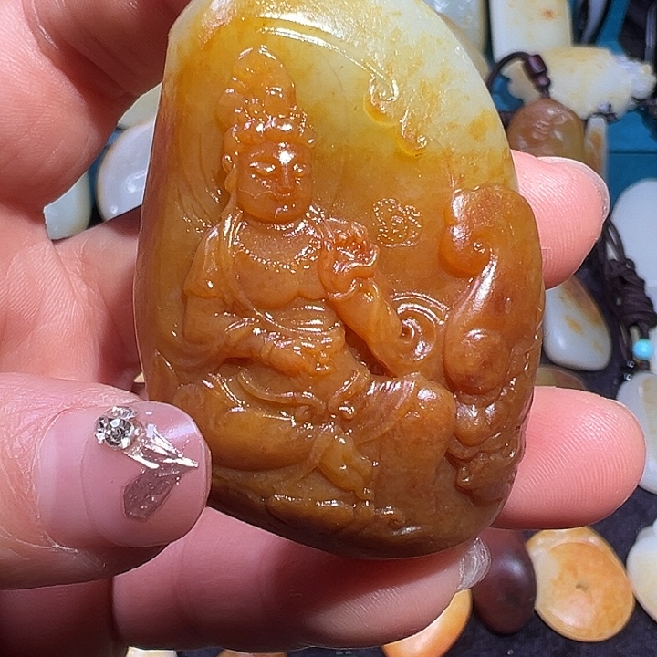 和田玉未镶嵌吊坠(不含链)