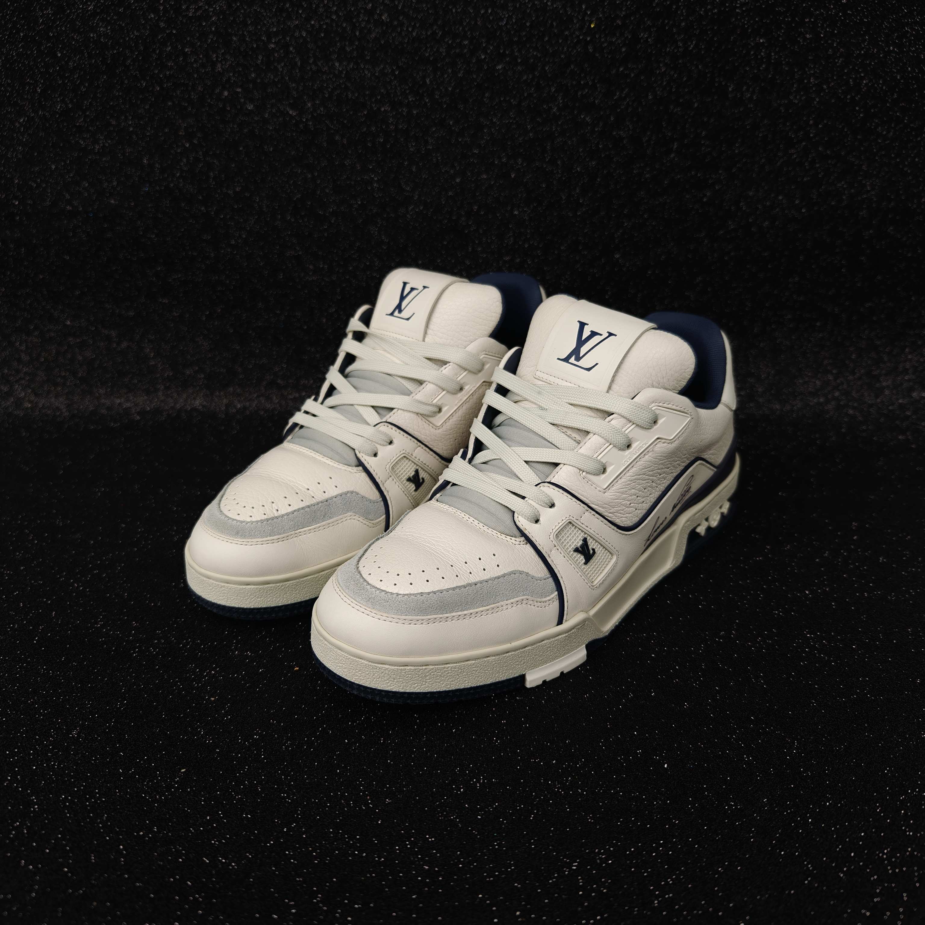 95新 LouisVuitton/路易威登 5.5码/39.5码/蓝白水泥trainer潮鞋