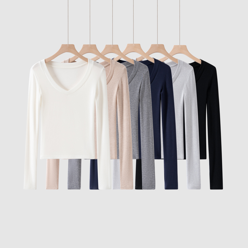 天丝羊毛“又瘦又有”韩女精髓多色必入天丝羊毛早秋纯欲收腰上衣