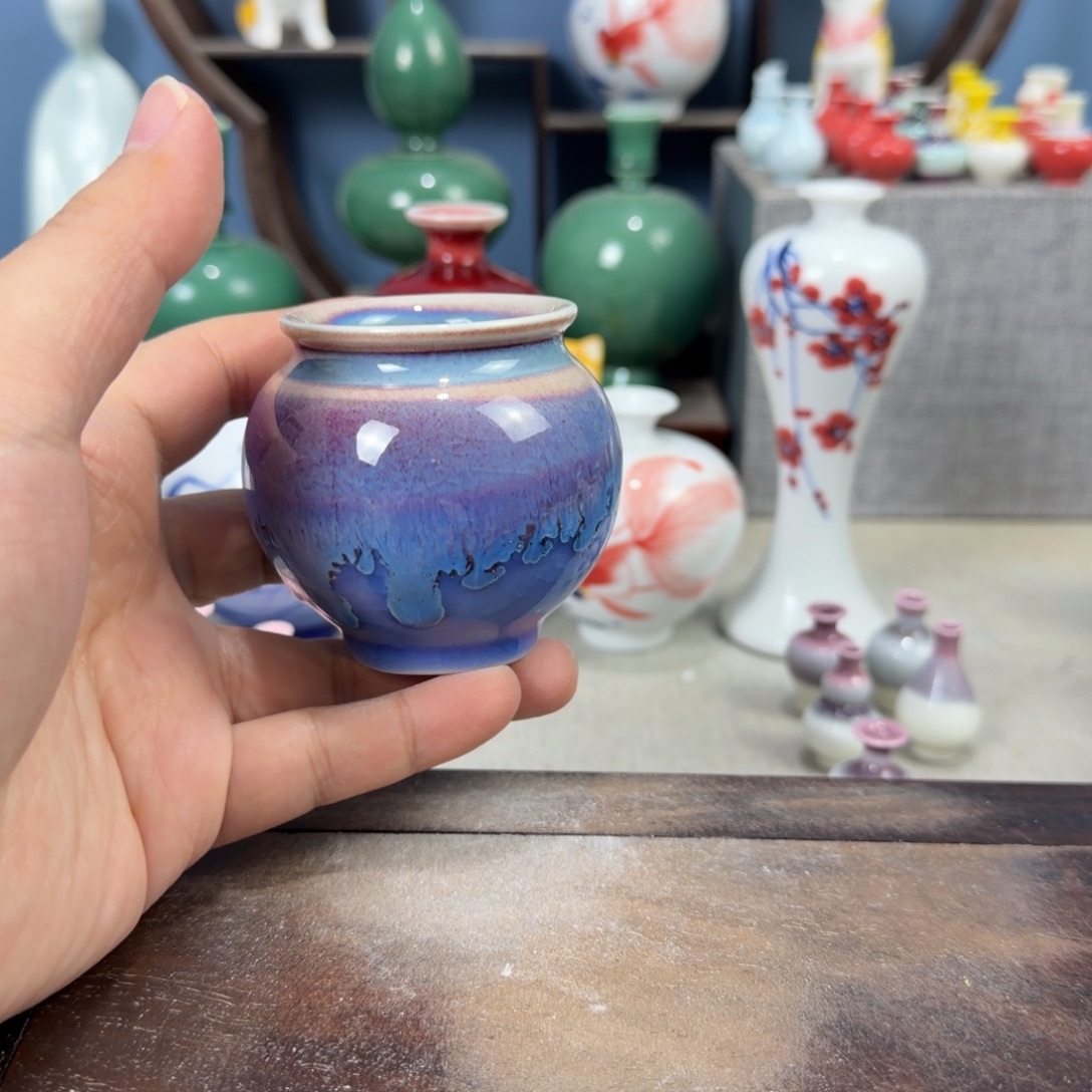 陶瓷手工小花器摆件