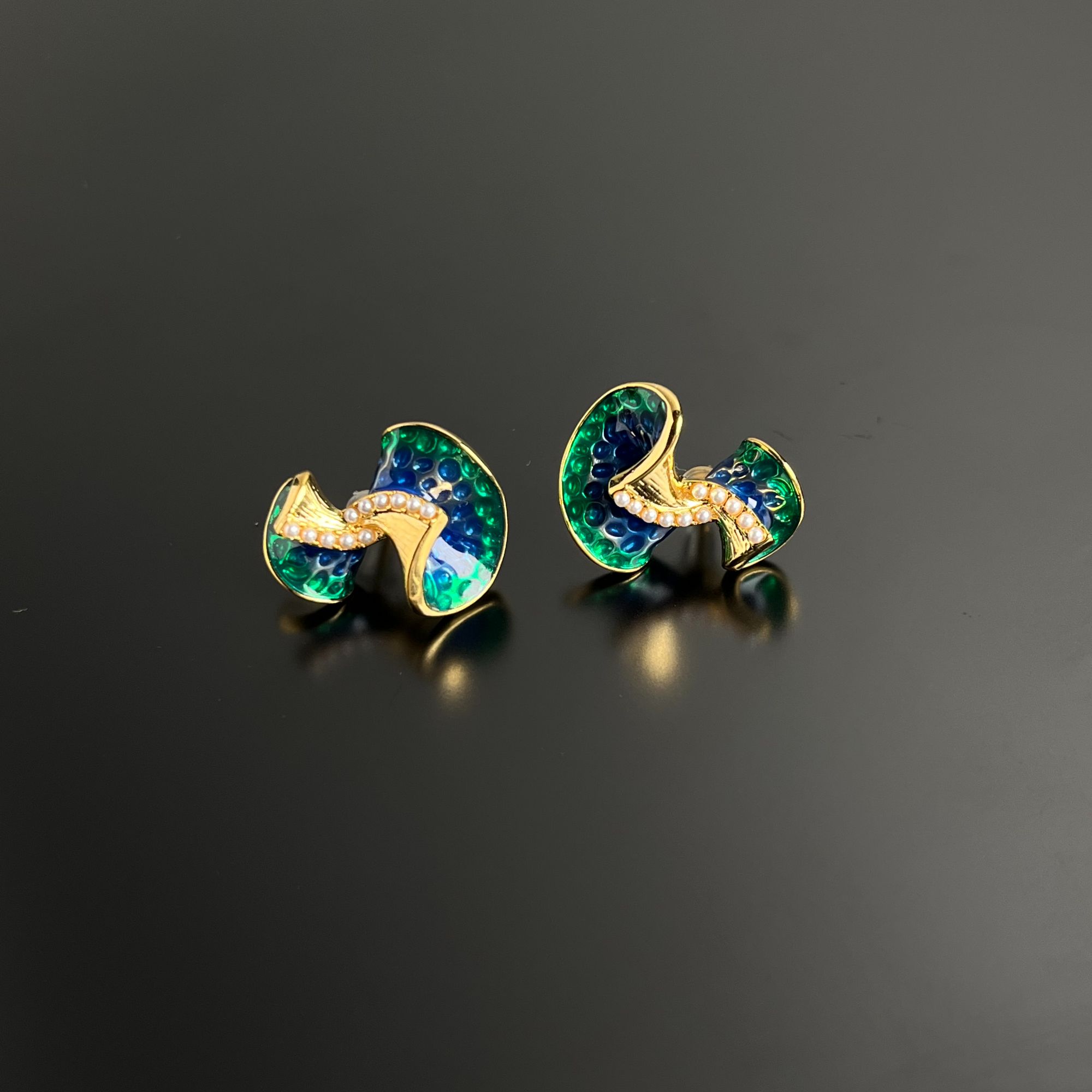 铜合金仿珍珠耳饰 精致法式耳环3463