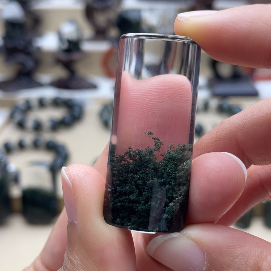 水晶颈饰未镶嵌绿幽灵吊坠