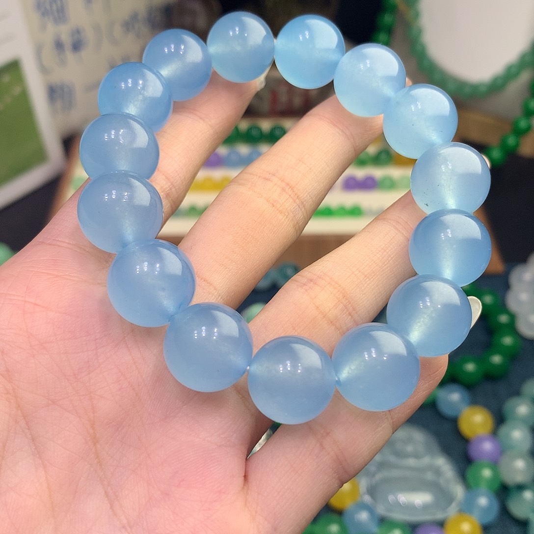 广***）卡14天空蓝一串手串