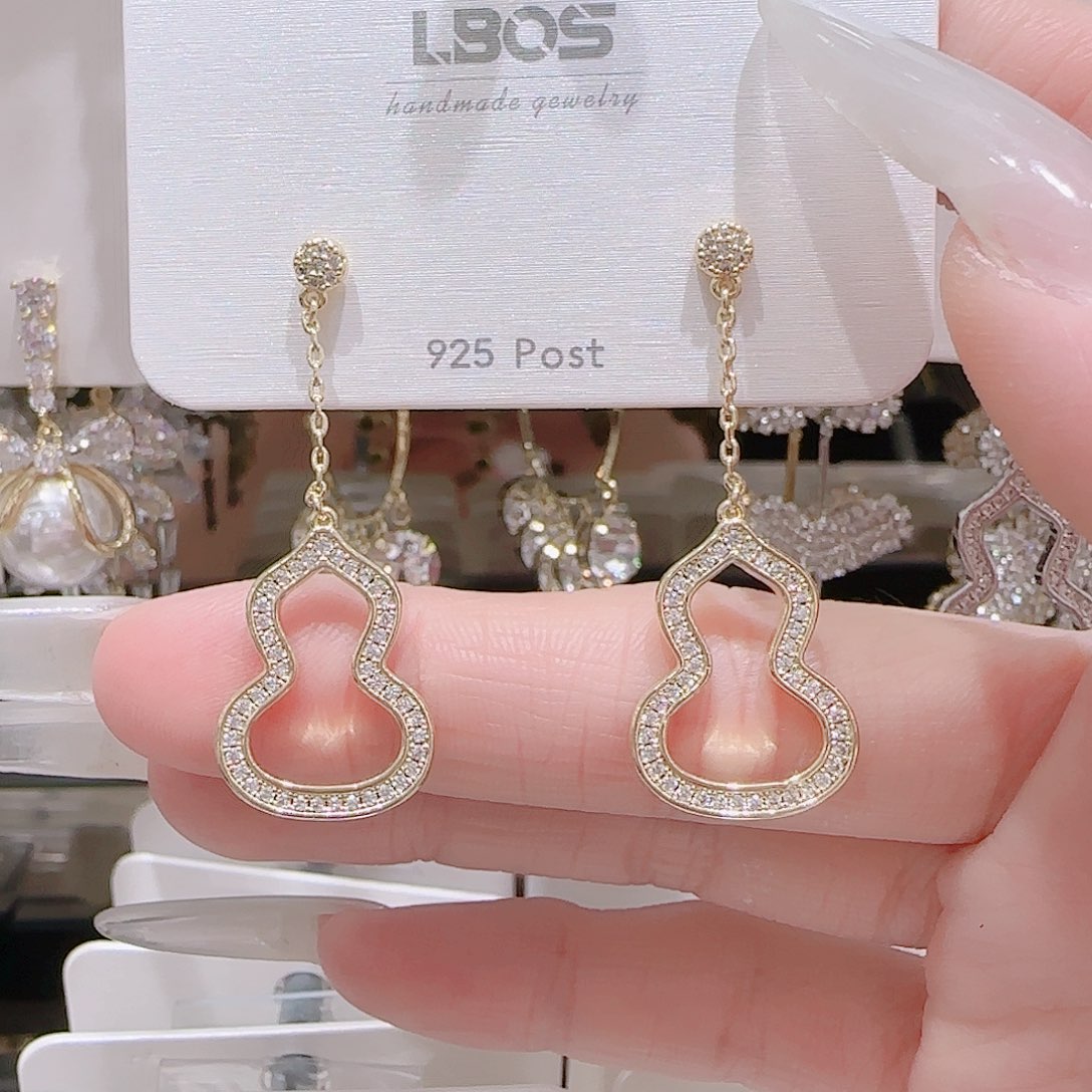 锆石铜合金925银耳环