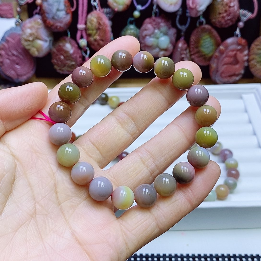 玛瑙/玉髓盐源玛瑙手串未镶嵌娃*