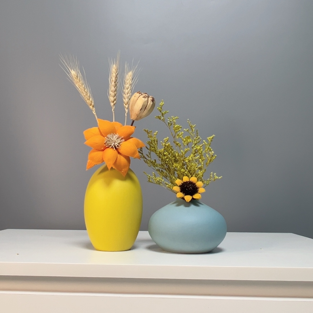 陶瓷花瓶景德镇手作陶瓷花瓶摆件无孔