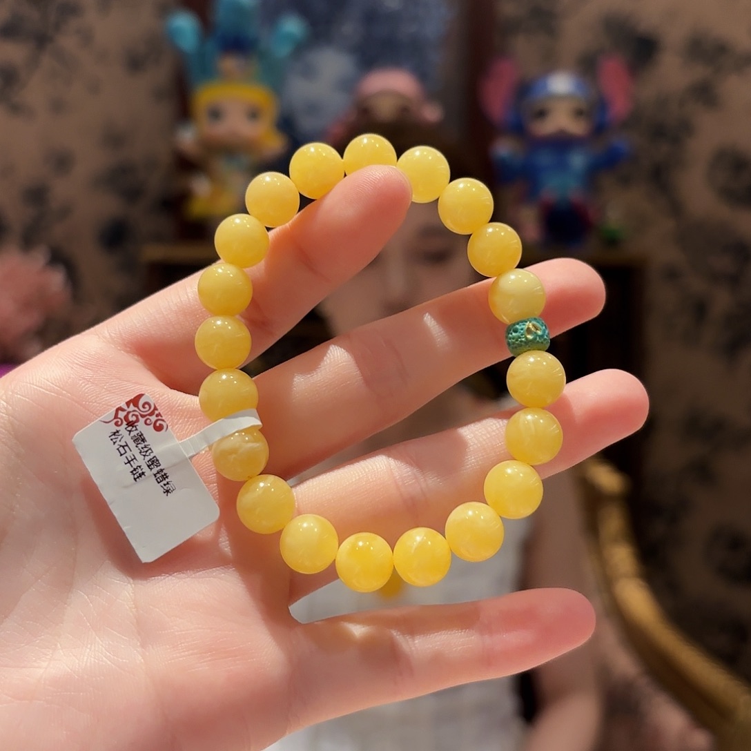 未镶嵌蜜蜡手链多样性发其一