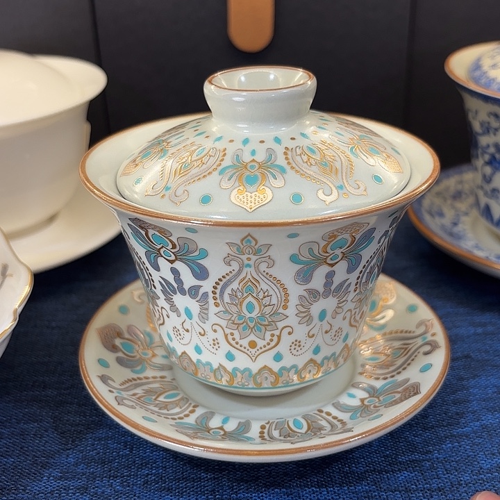 盖碗一套原来这么便宜