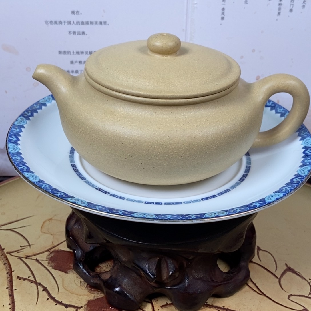 紫砂茶壶全手本绿240 容量宜兴紫砂壶