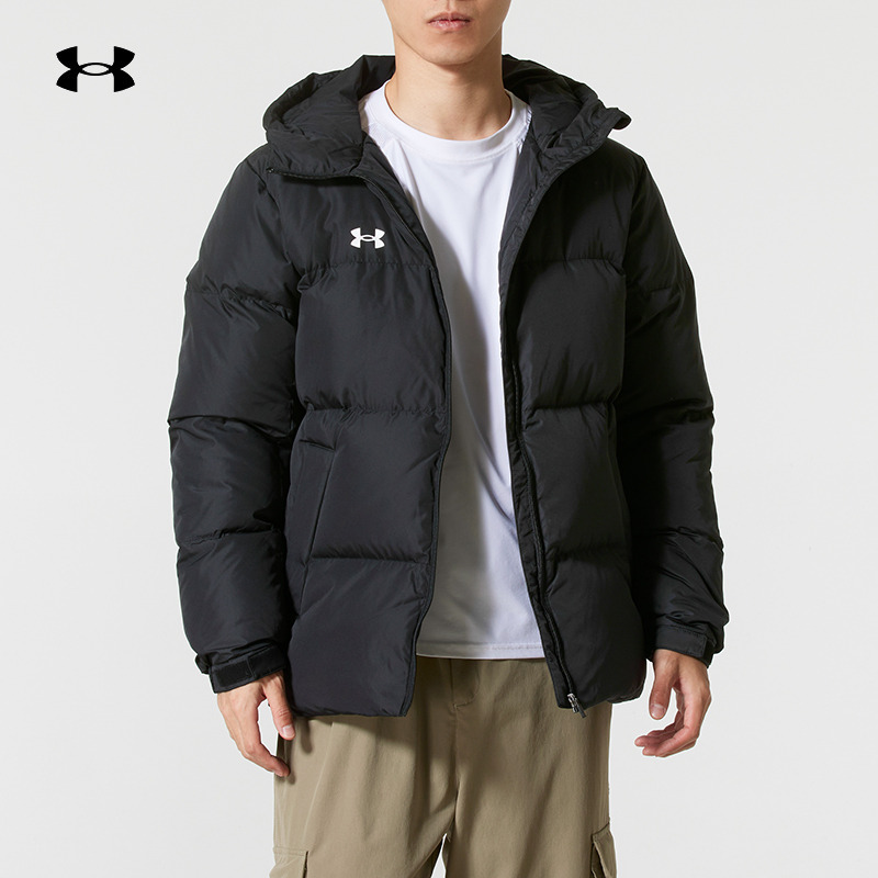 安德玛男装女装羽绒服冬季户外情侣款保暖连帽棉羽运动休闲服上衣