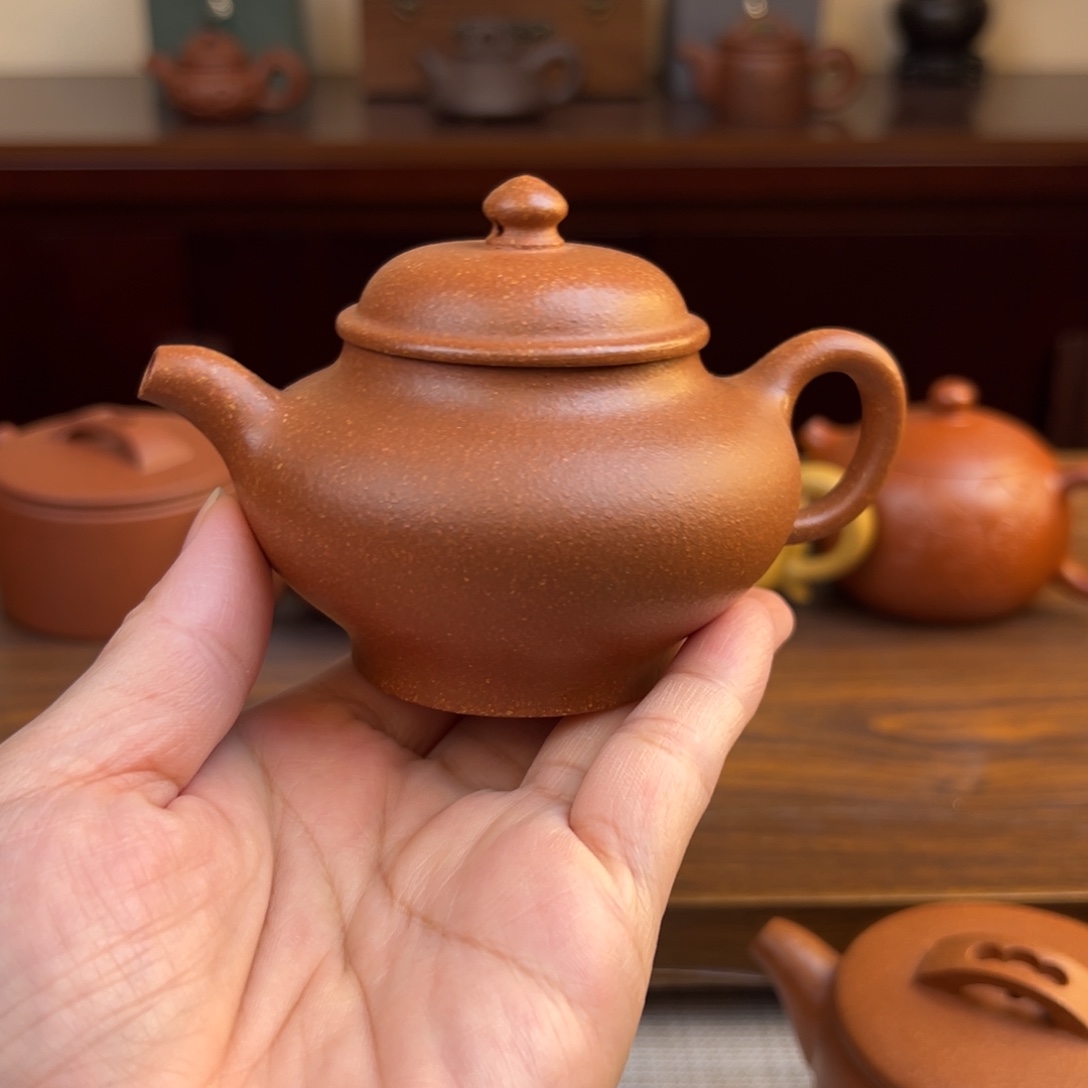 茶壶紫砂黄降坡掇只半手瑕品130cc