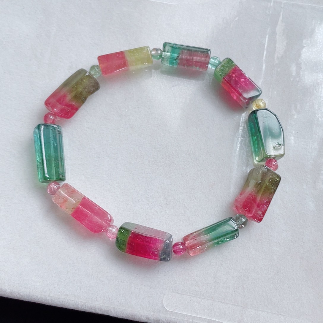 手链未镶嵌碧玺西瓜碧玺手链