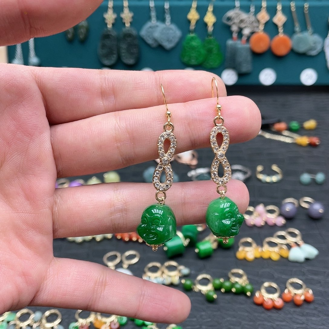 未镶嵌翡翠耳饰00873