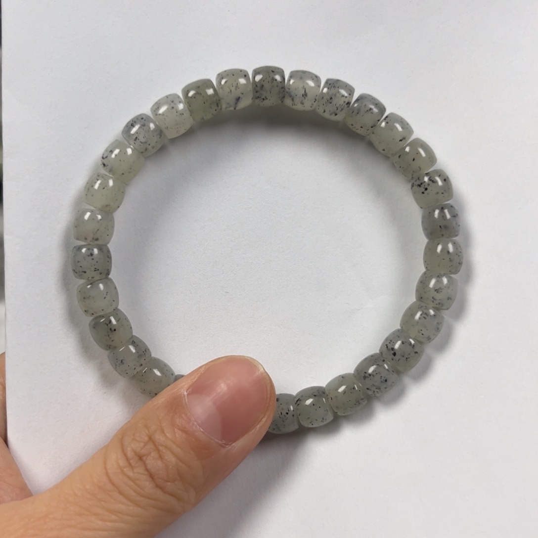 和田玉手链未镶嵌卡7.1直切