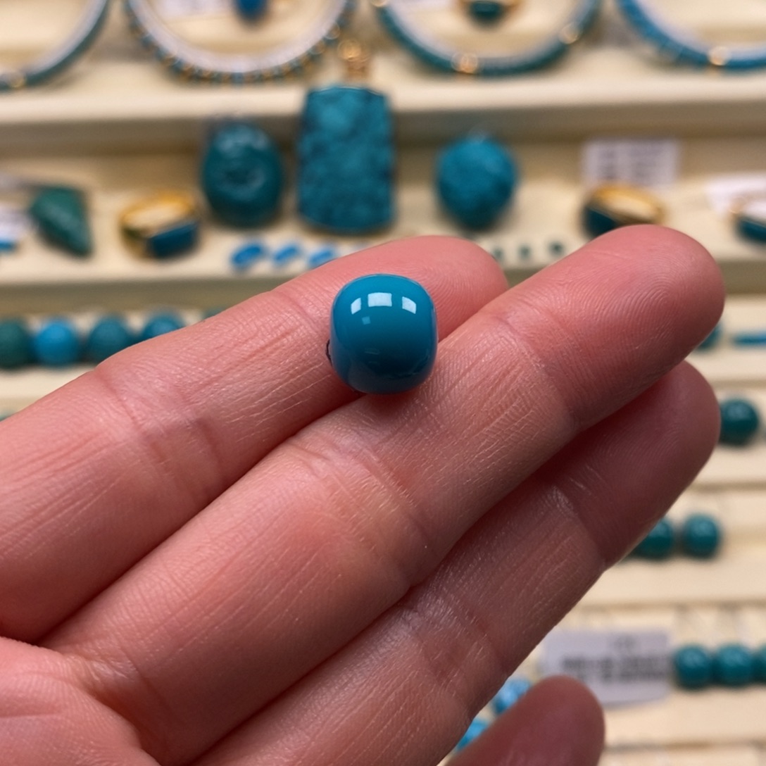 绿松石未镶嵌珠宝奇石直径10.1×8.8老型