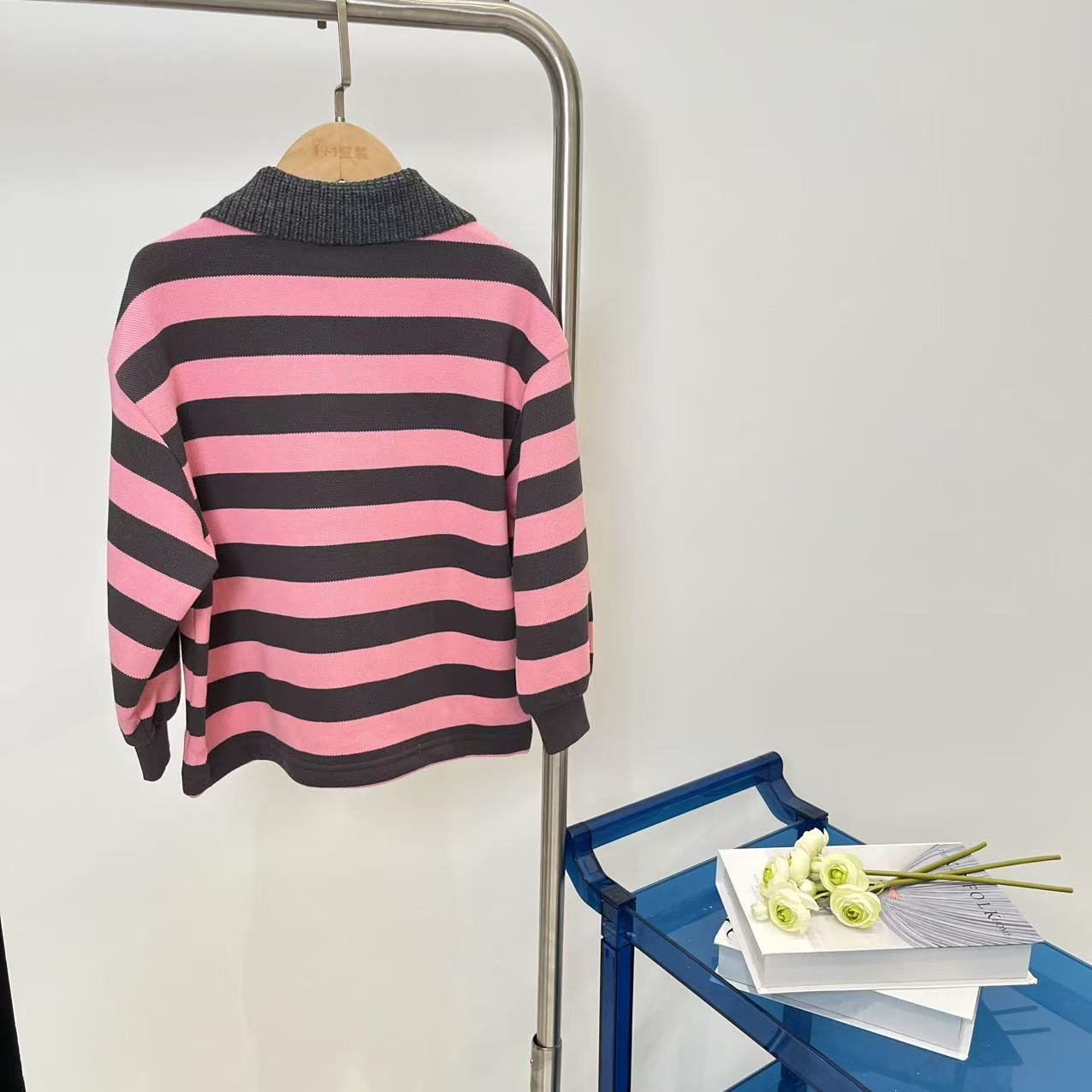 秋冬女童半开筒卫衣灰/粉组 2217卓系