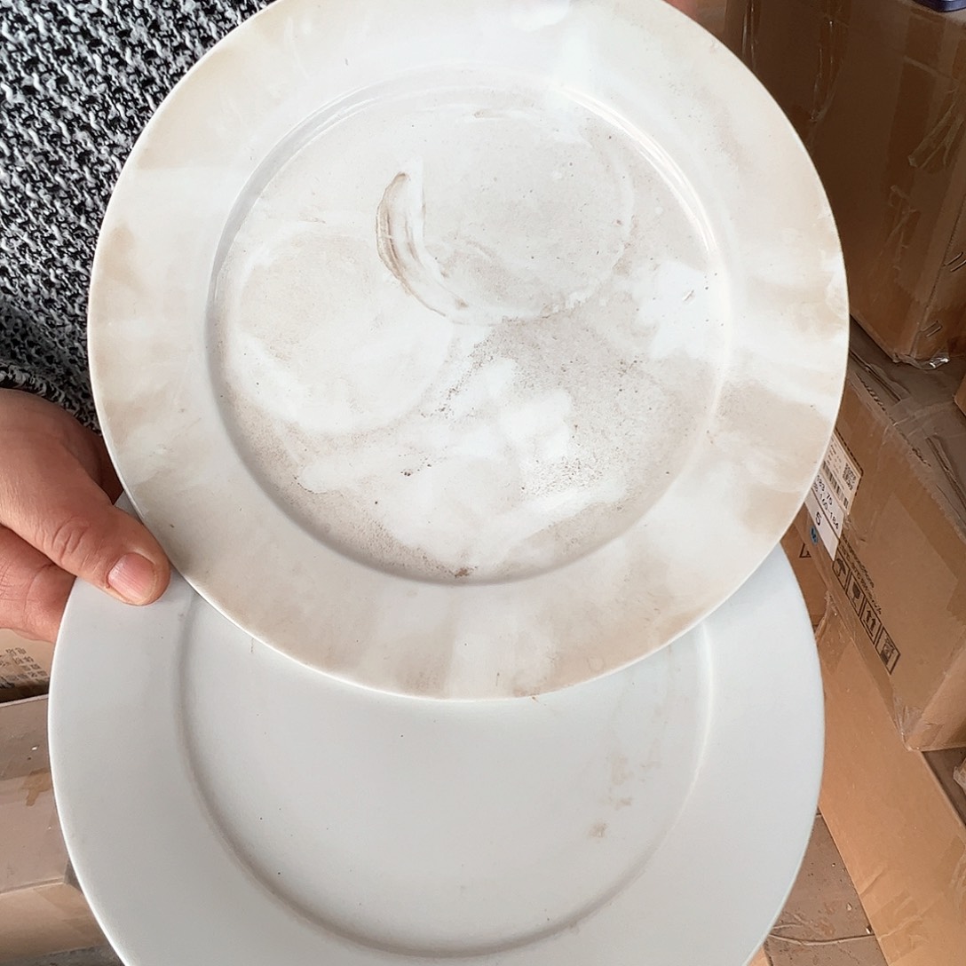 瓷景德镇高温陶瓷玉泥胎12寸2个