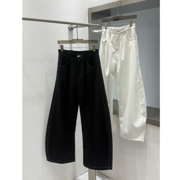 立体裁剪黑色宽松显瘦弯刀休闲拖地牛仔裤秋冬休闲裤男TZ2118-1