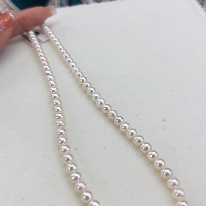 淡水珍珠颈饰未镶嵌5-6极光炫彩
