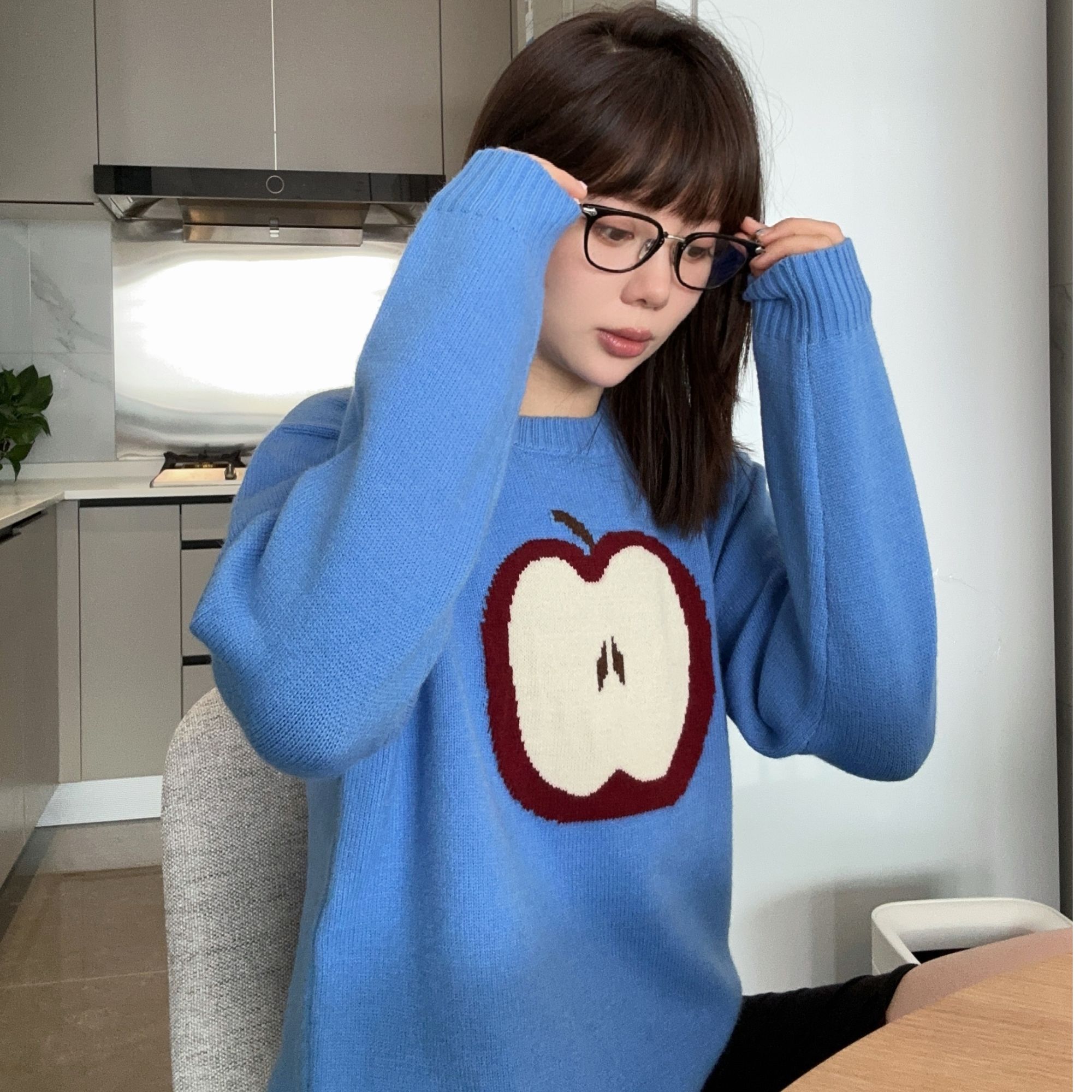 SEVENFUOO-【奶油苹果】毛衣