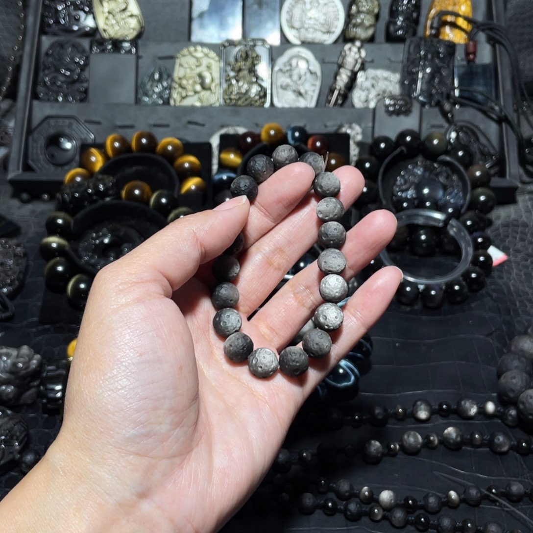 黑曜岩手链未镶嵌聪***友