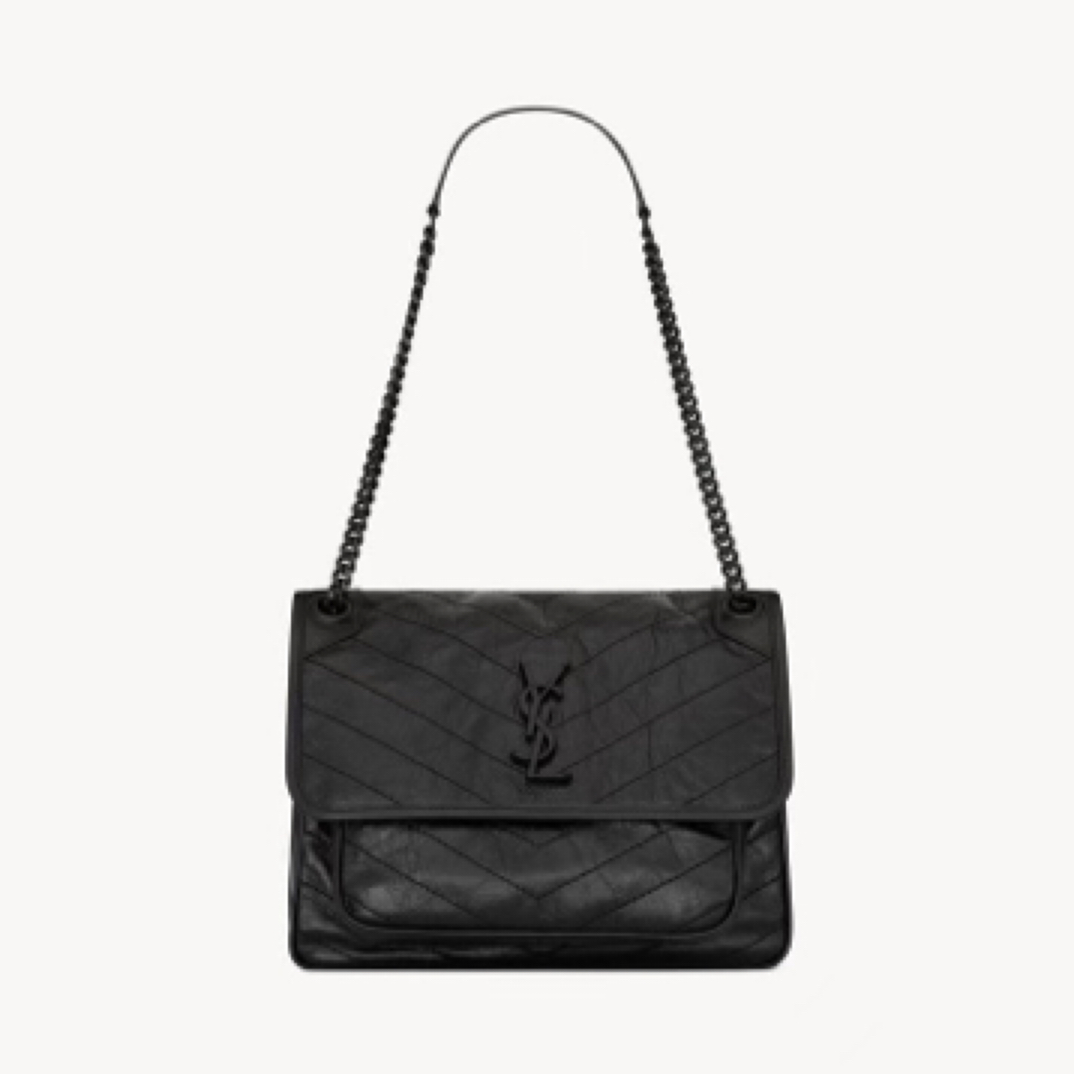 95新 YSL/圣罗兰 Niki 黑色 中号/JW1844