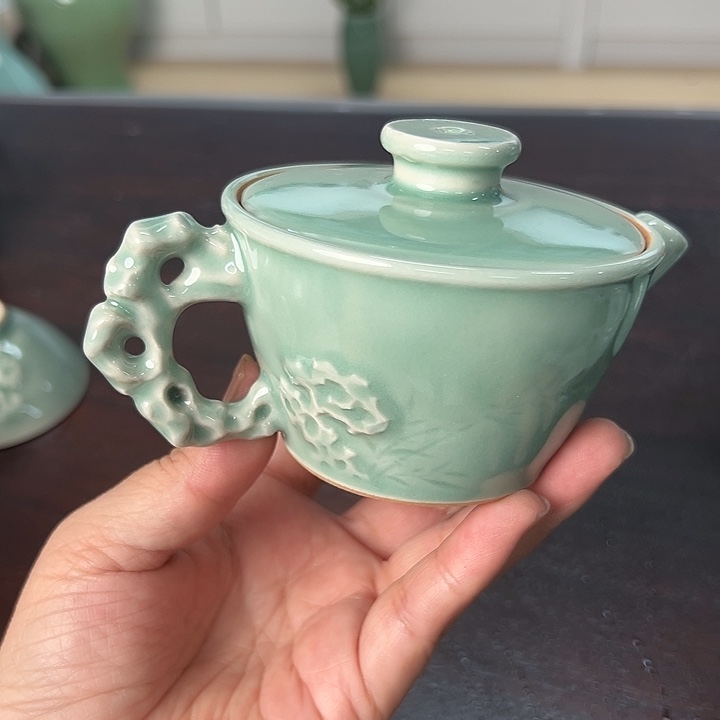 龙泉云间青瓷小米茶器