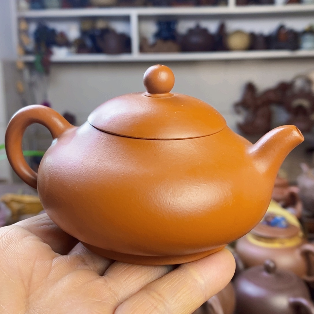 朱泥茶壶原矿紫砂